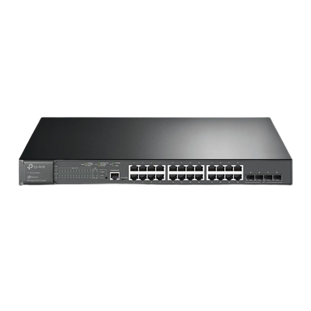 TP-Link (TL-SG2428P) JetStream 28-Port Gigabit Smart Switch with 24-Port PoE+ - Black