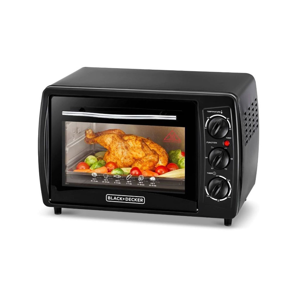 Black+Decker Electric Oven 19L Double Glass