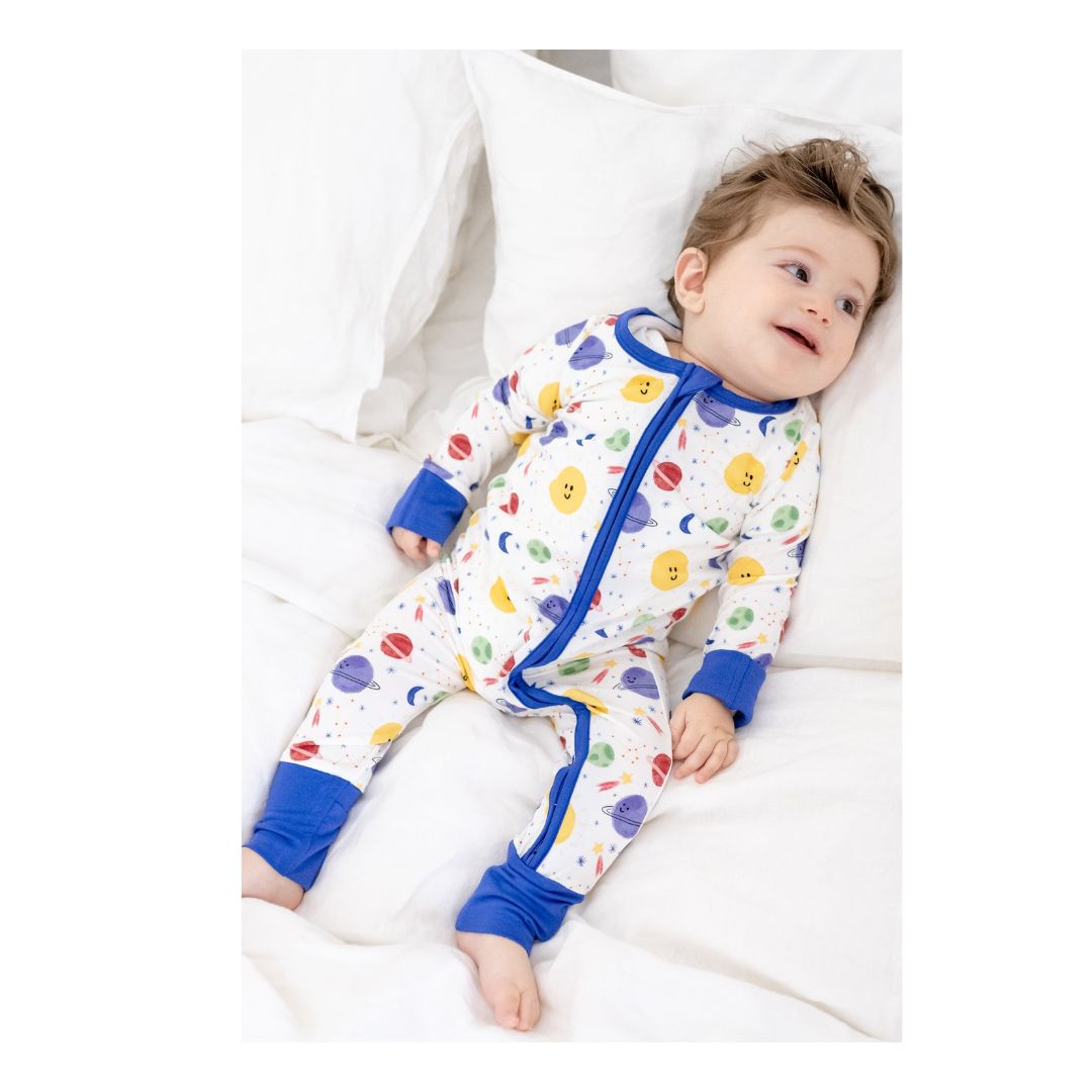 TeeJayz Galaxy Bamboo Zippy Onesie 12-18 Months