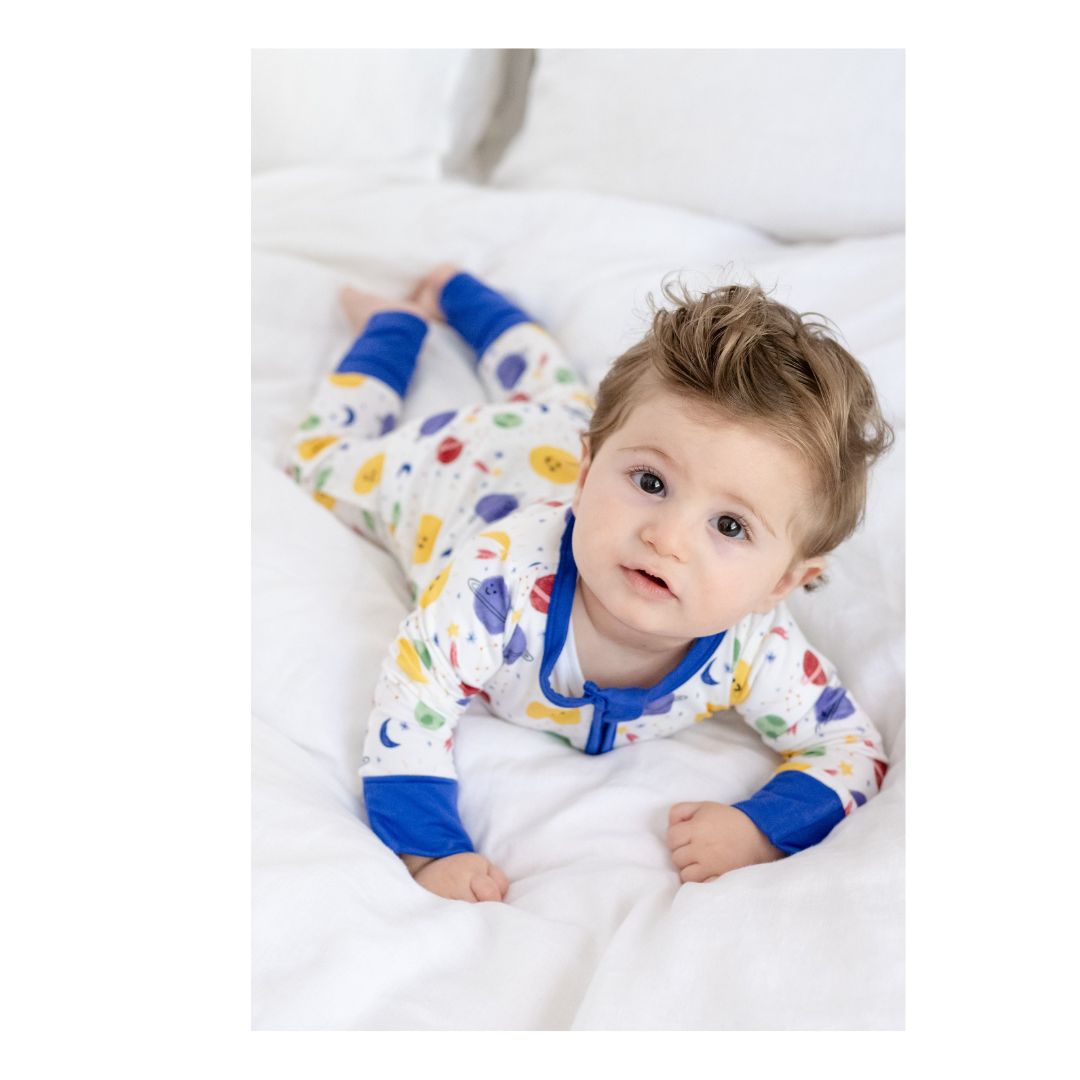 TeeJayz Galaxy Bamboo Zippy Onesie 9-12 Months