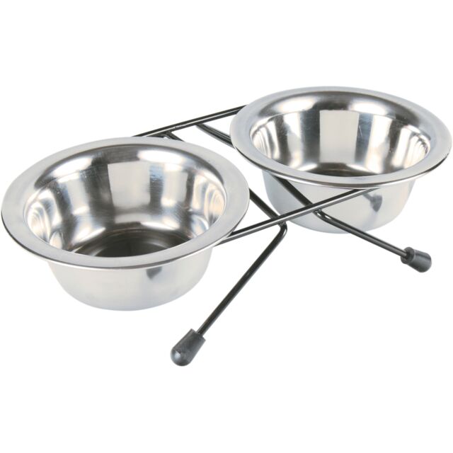 Trixie Dog Bowl Set Stainless Steel 2x2.8L # 24834