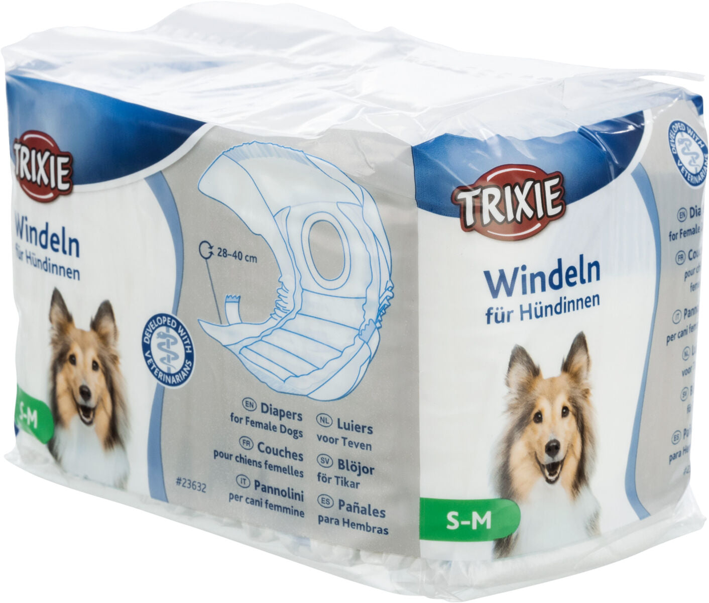 Trixie Diapers For Female Dogs S-M Size 12 pcs #23632