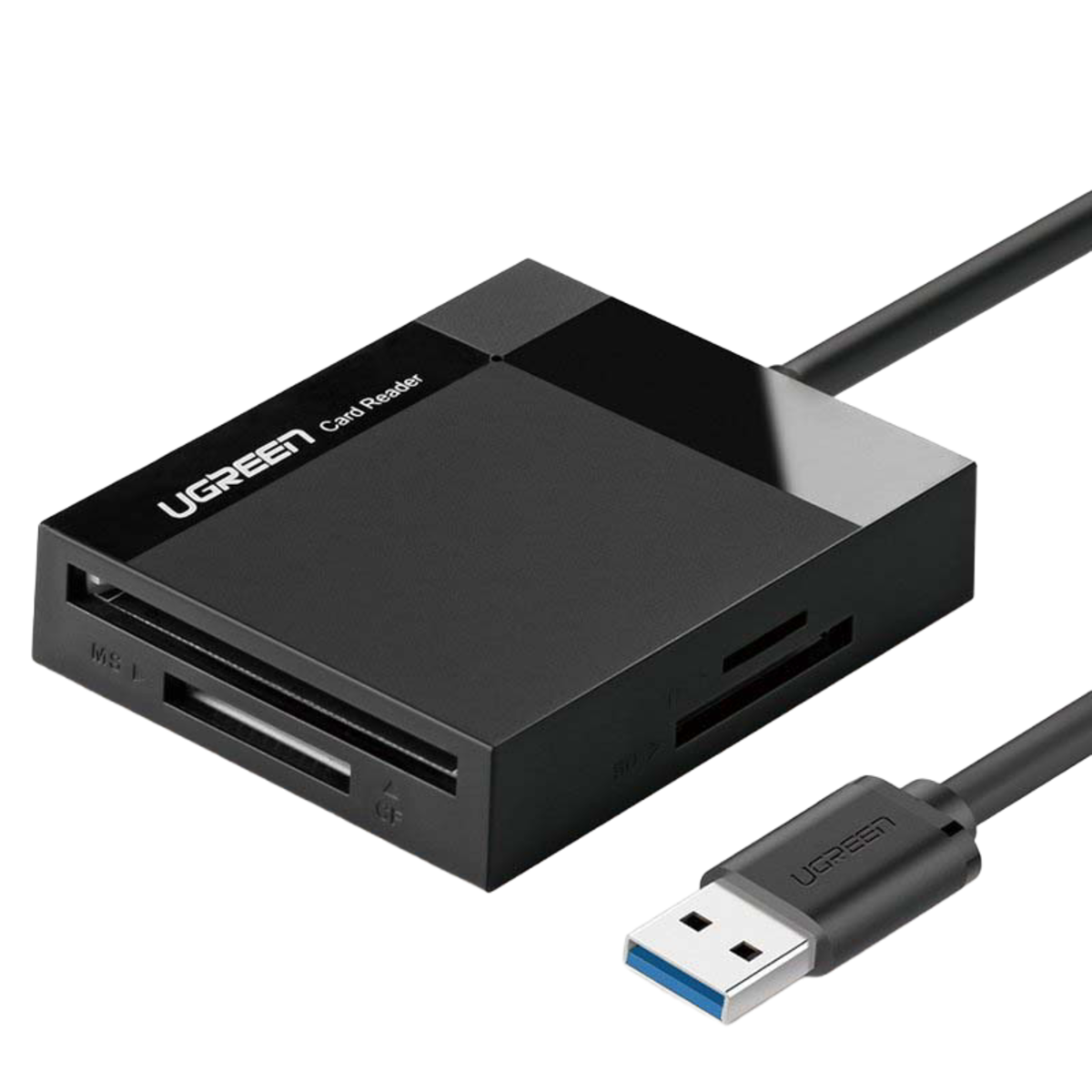 UGreen (30333) 4in1 USB 3.0 SD/MS/CF Card Reader - Black