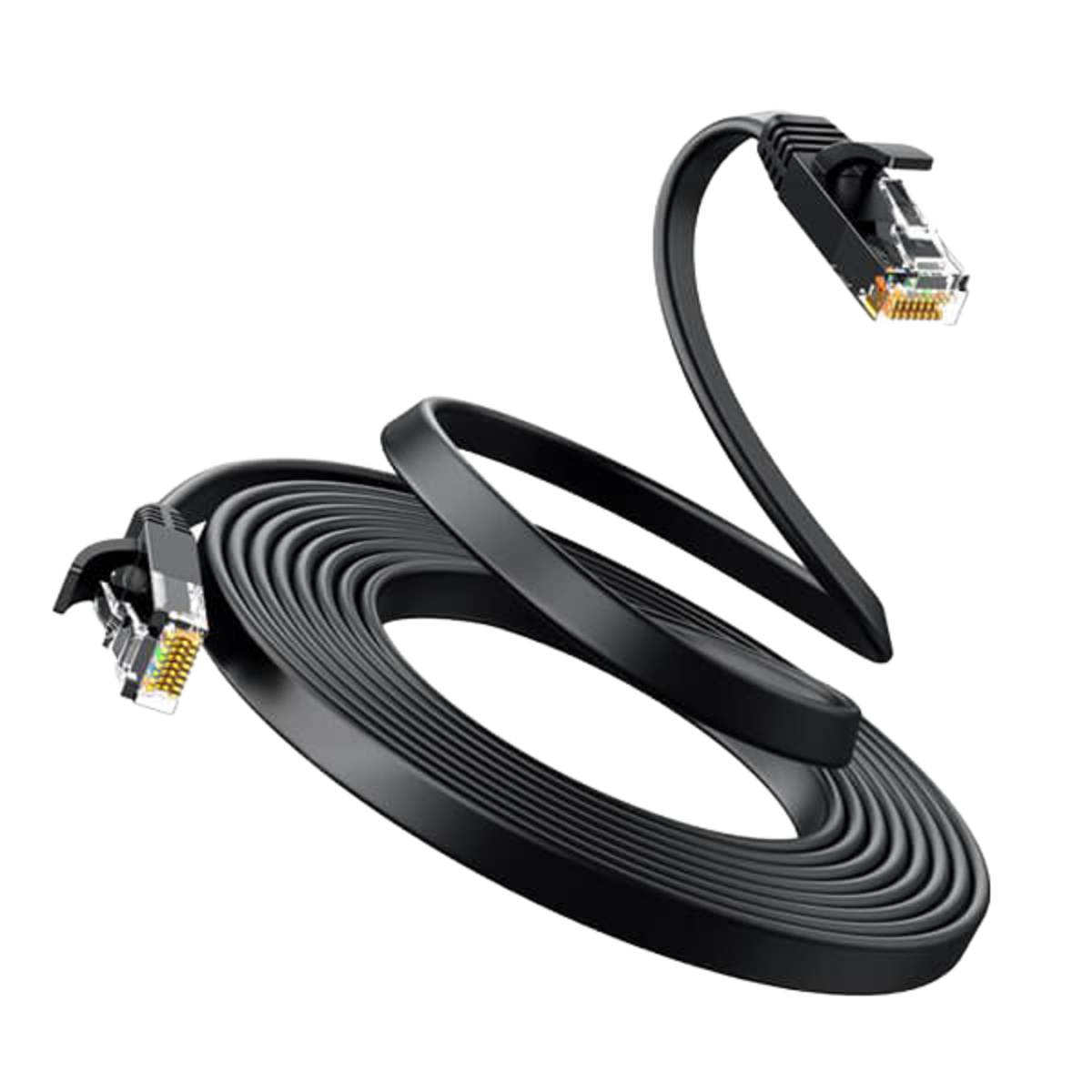 UGreen (50178) CAT6 RJ-45 Lan Flat Cable - 10m - Black