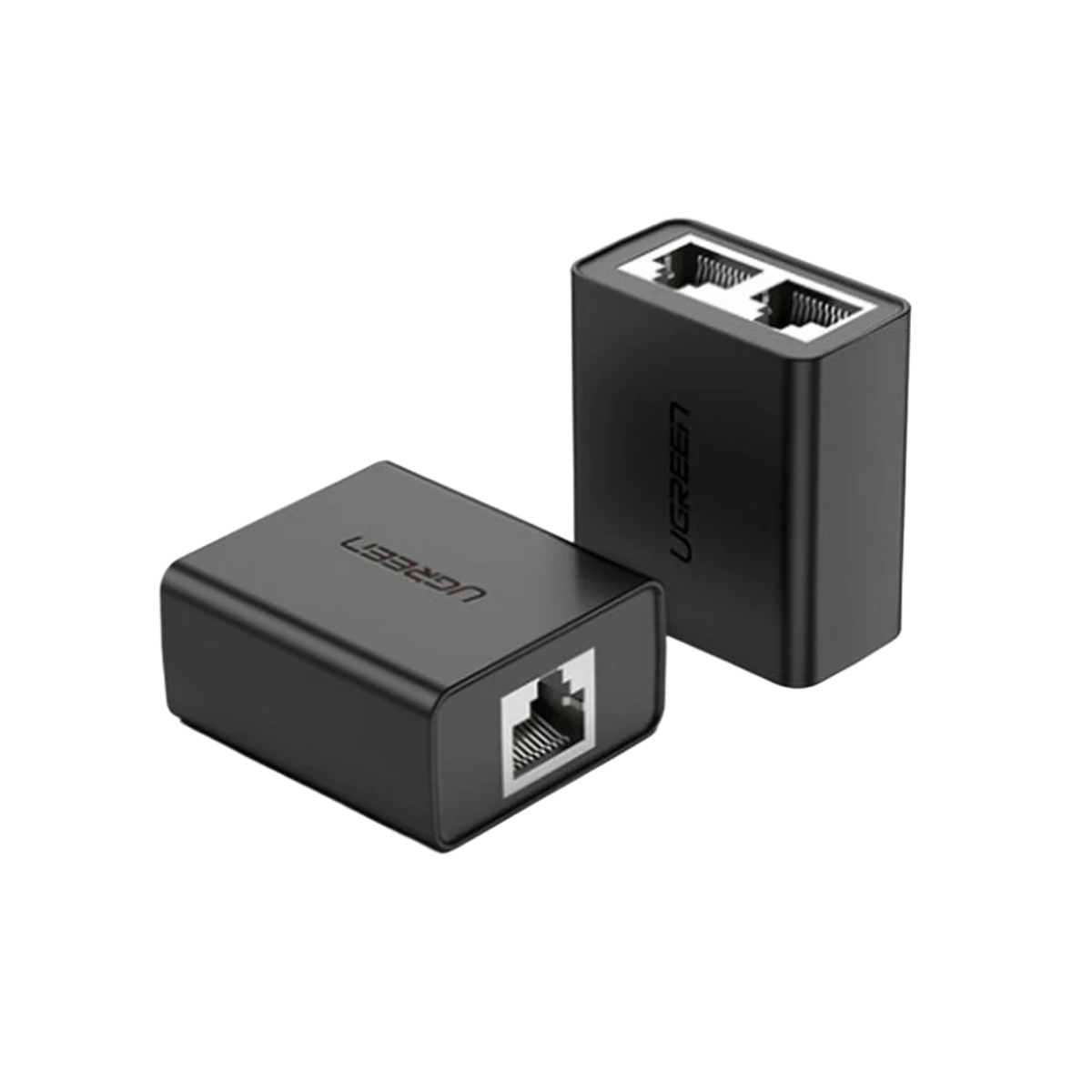 UGreen (50923) RJ45 Splitter Adapter 1to2 Ethernet Converter - 2Pcs/Pack - Black