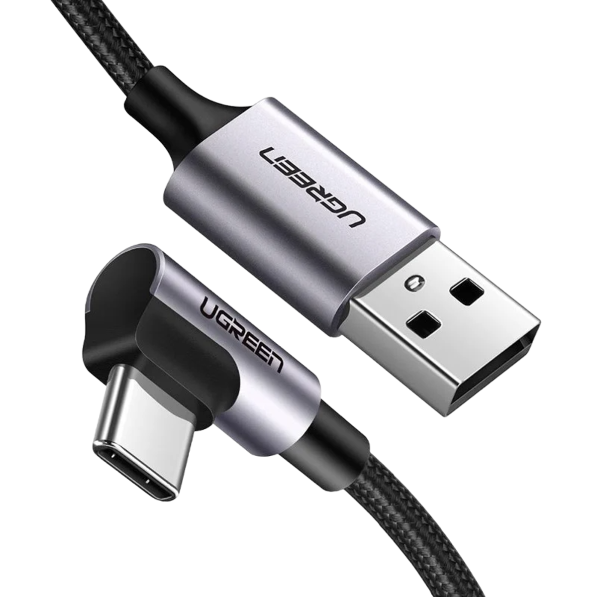 UGreen (50942) Right Angled USB-C Sync Cable (M-M) - 2m - Black
