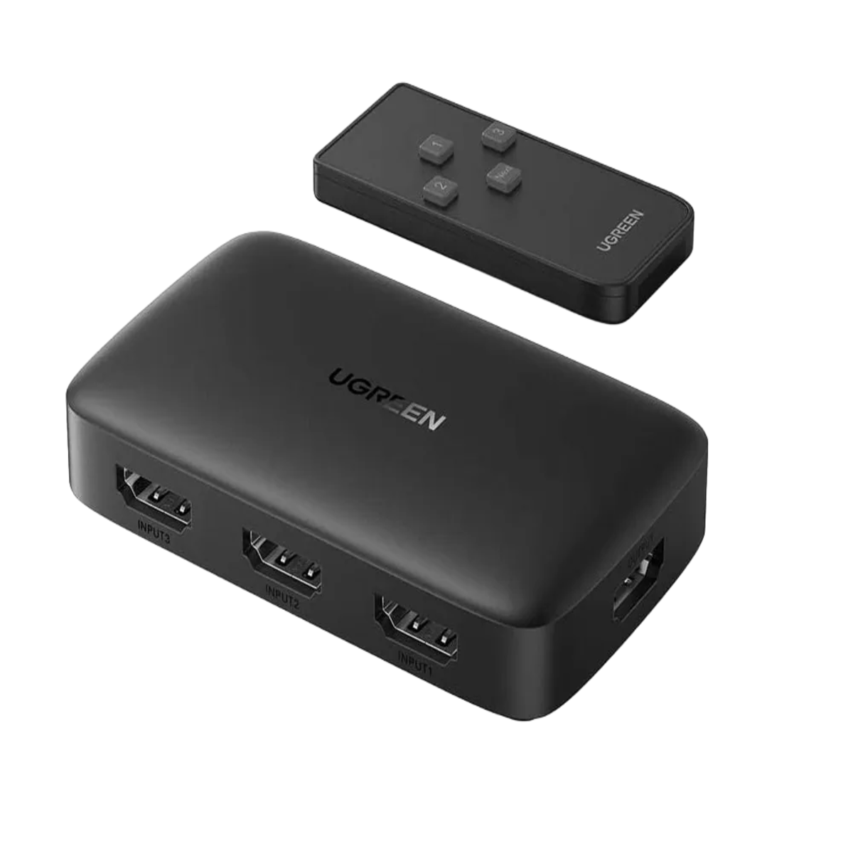 UGreen (80125) HDMI Switch 3in1 Out - Remote Control - Black