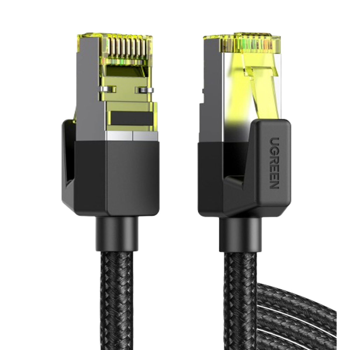 UGreen (80424) CAT7 RG45 Lan Braided Patch Cord Cable - 3m - Black