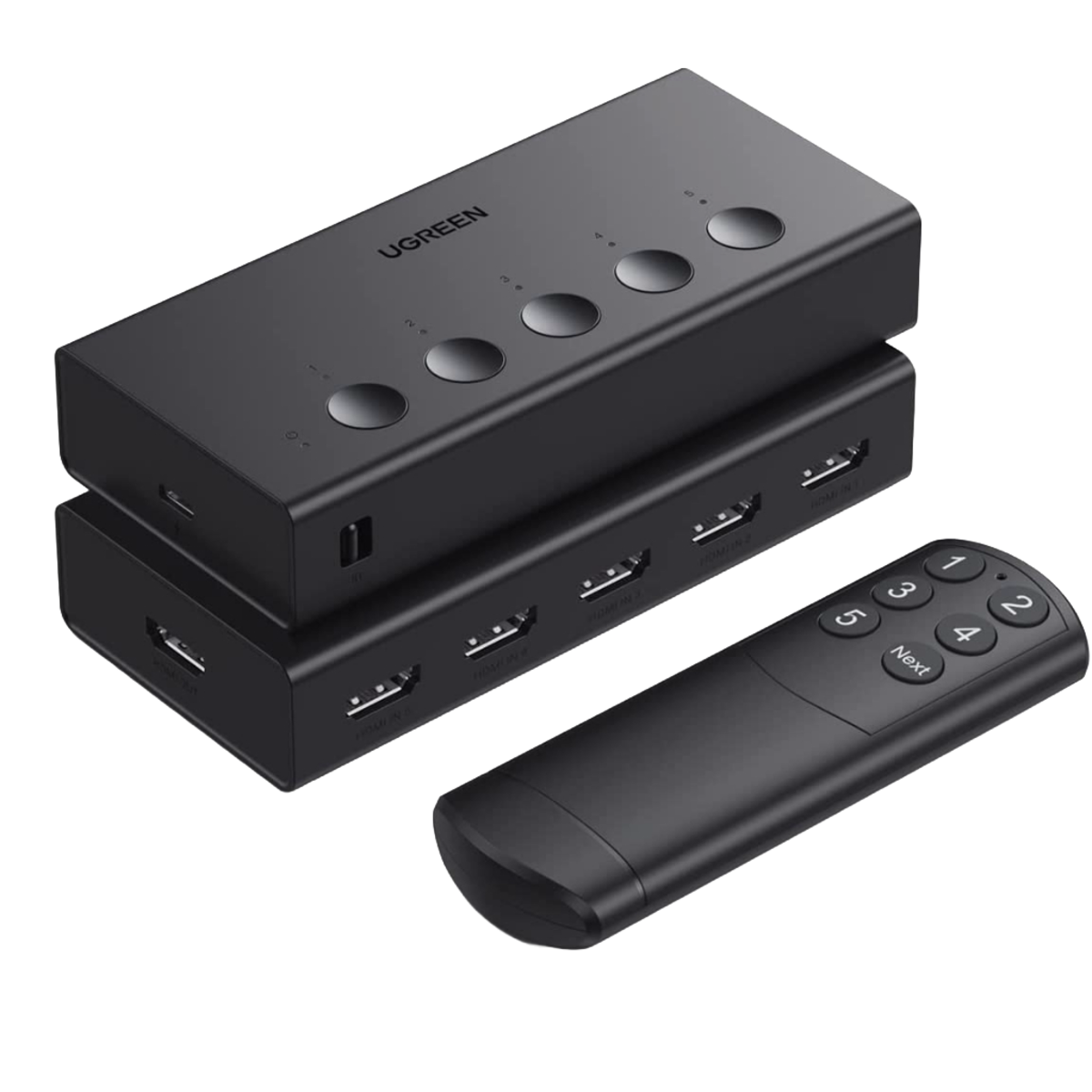 UGreen (90512) HDMI2.0 Switch 5in1 Out - 4Kx2K@60Hz - Black