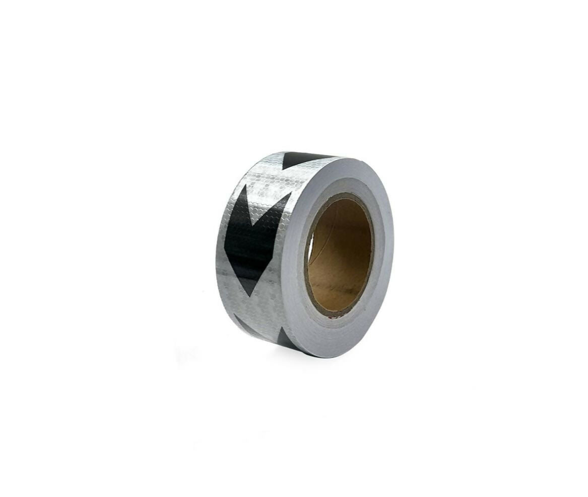 Tape Reflective | 50mmx25M | Waterproof | White-Black Arrow
