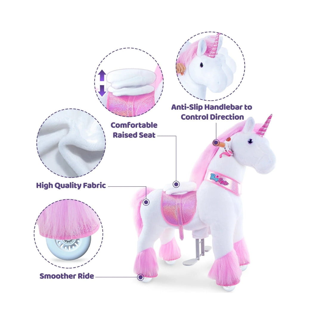 Ponycycle Model U Riding Pink Unicorn - 4-9 Years