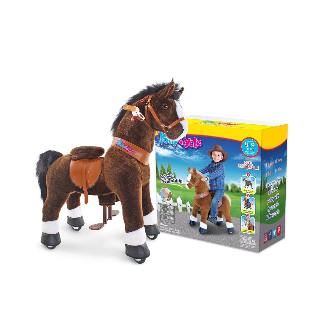 Ponycycle Model U Riding Dark Brown Horse - 4-9 Years
