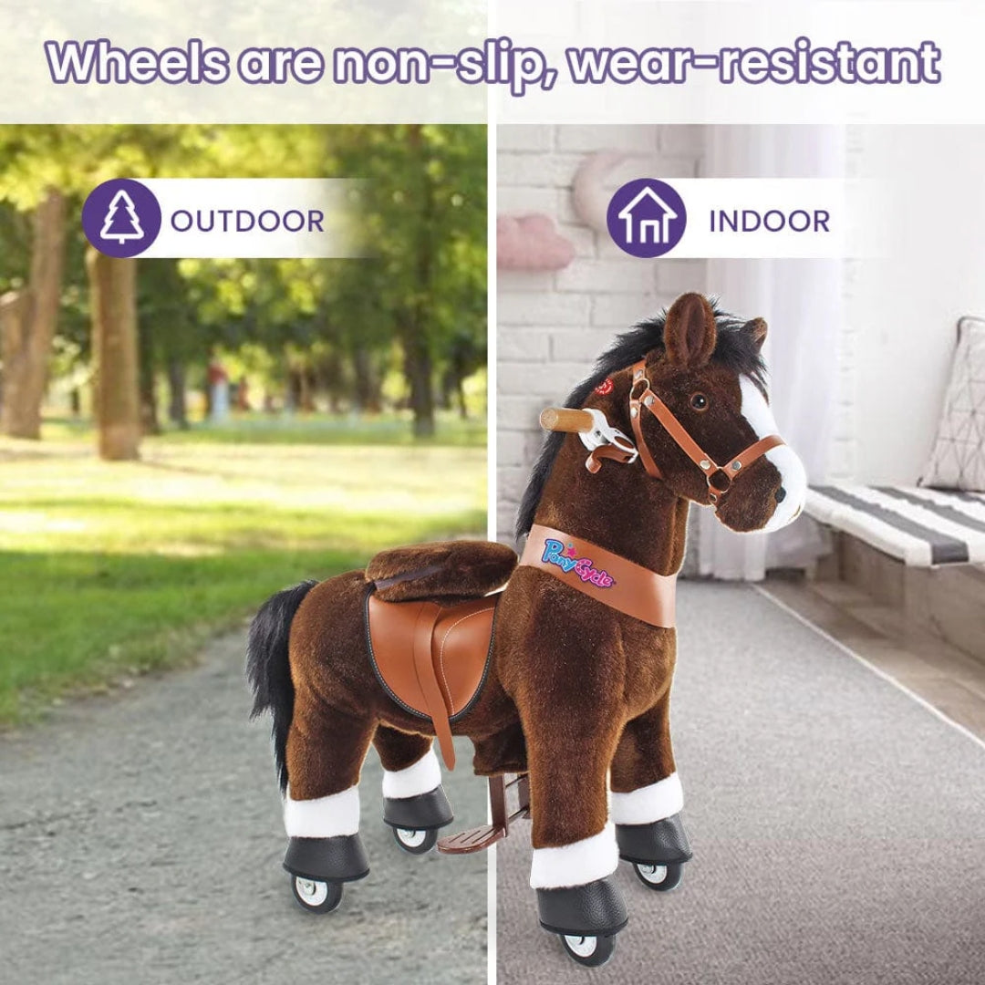 Ponycycle Model U Riding Dark Brown Horse - 4-9 Years