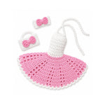LéArts Handmade Crochet Doll Outfit & Accessories Set (Candy Pink)
