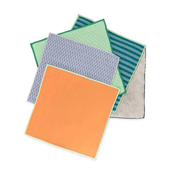 Full Circle Functional Recycled Microfiber Cloths (set of 5) - Multi
