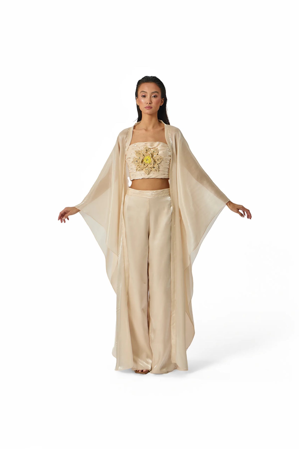"WILLOW" KIMONO , PANTS , BUSTIER SET