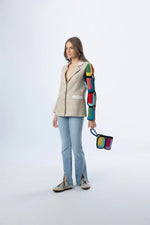 “OLD FASHIONED” BLAZER WITH HANDMADE SLEEVE