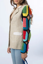 “OLD FASHIONED” BLAZER WITH HANDMADE SLEEVE