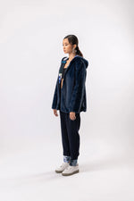 “DECOY” CREPE PANTS- NAVY