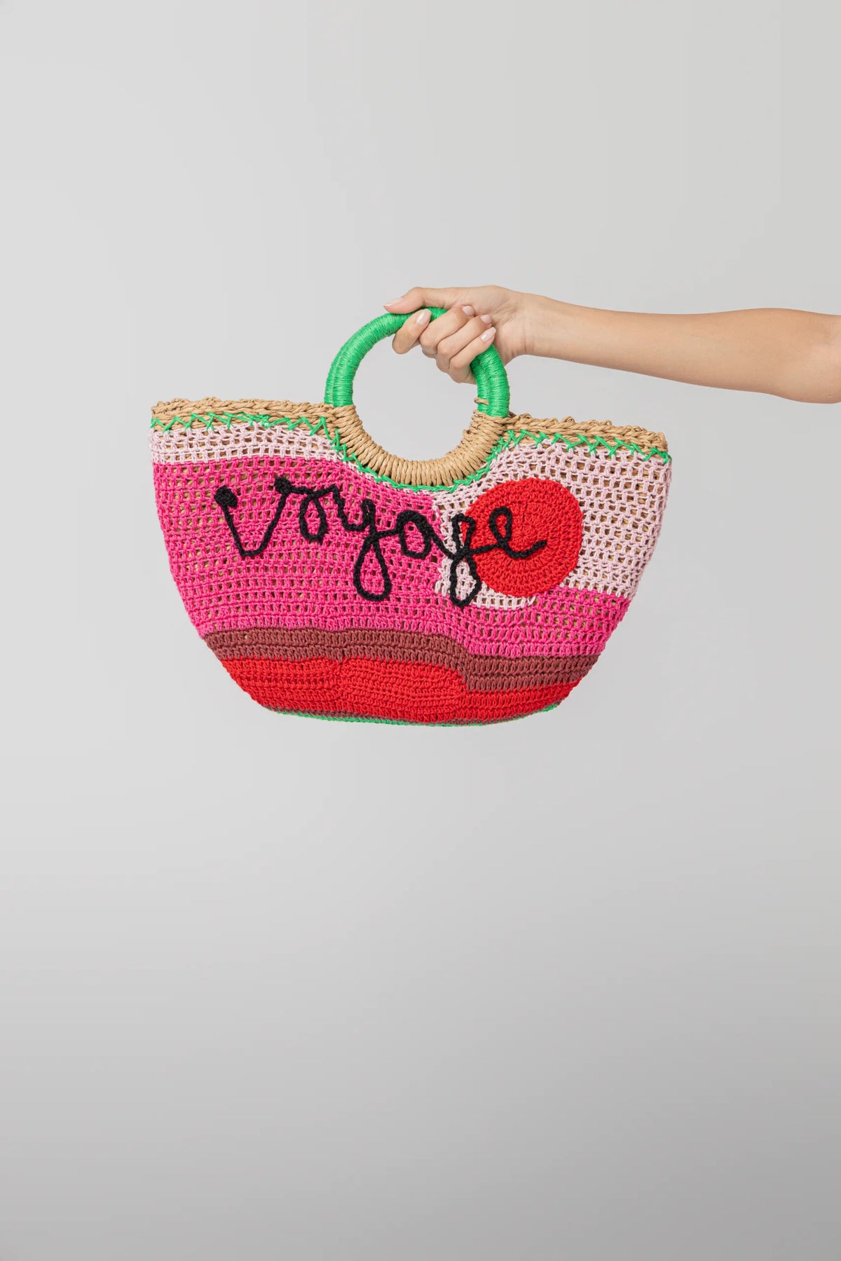 “VOYAGE” STRAW BAG MIDI