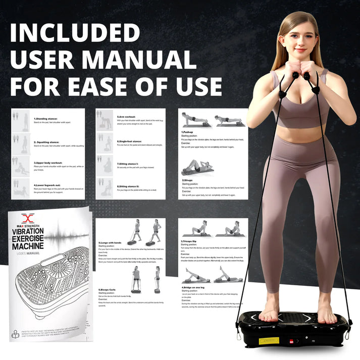Vibration Plate With Remote, Bluetooth & LED,1 Year Warranty