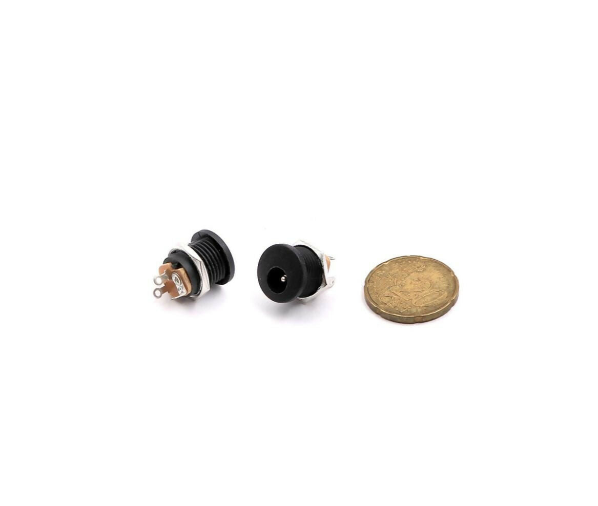Power DC Socket | 5.5x2.1mm | Screw & Chassis Mount | Plastic
