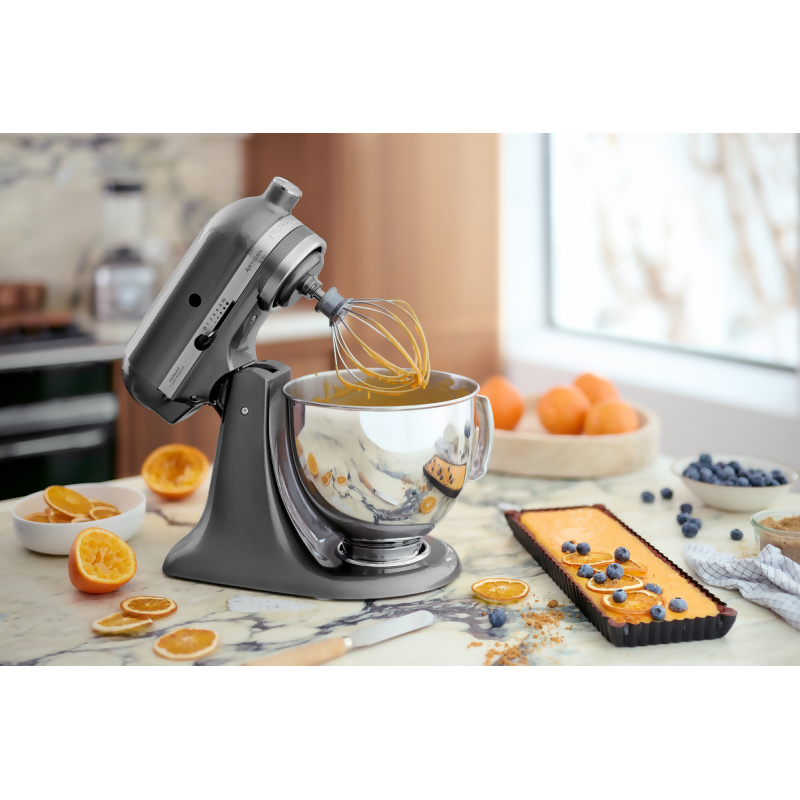 KitchenAid Artisan Tilt Head Stand Mixer 4.8L + PS + Prep Bowl + Flex Edge Beater - Medalion Silver