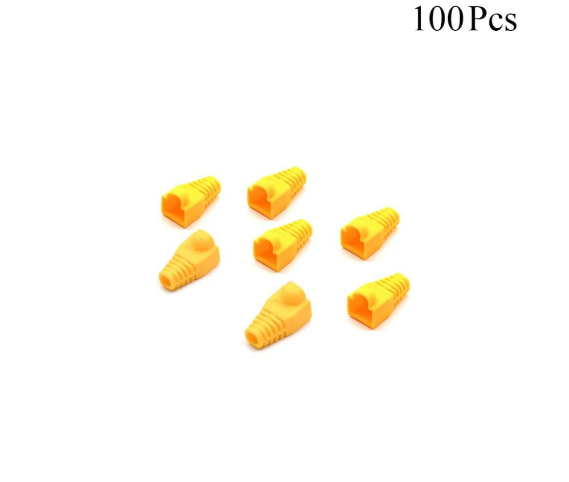 Network Plug | RJ45 Cover | Yellow | 100pcs