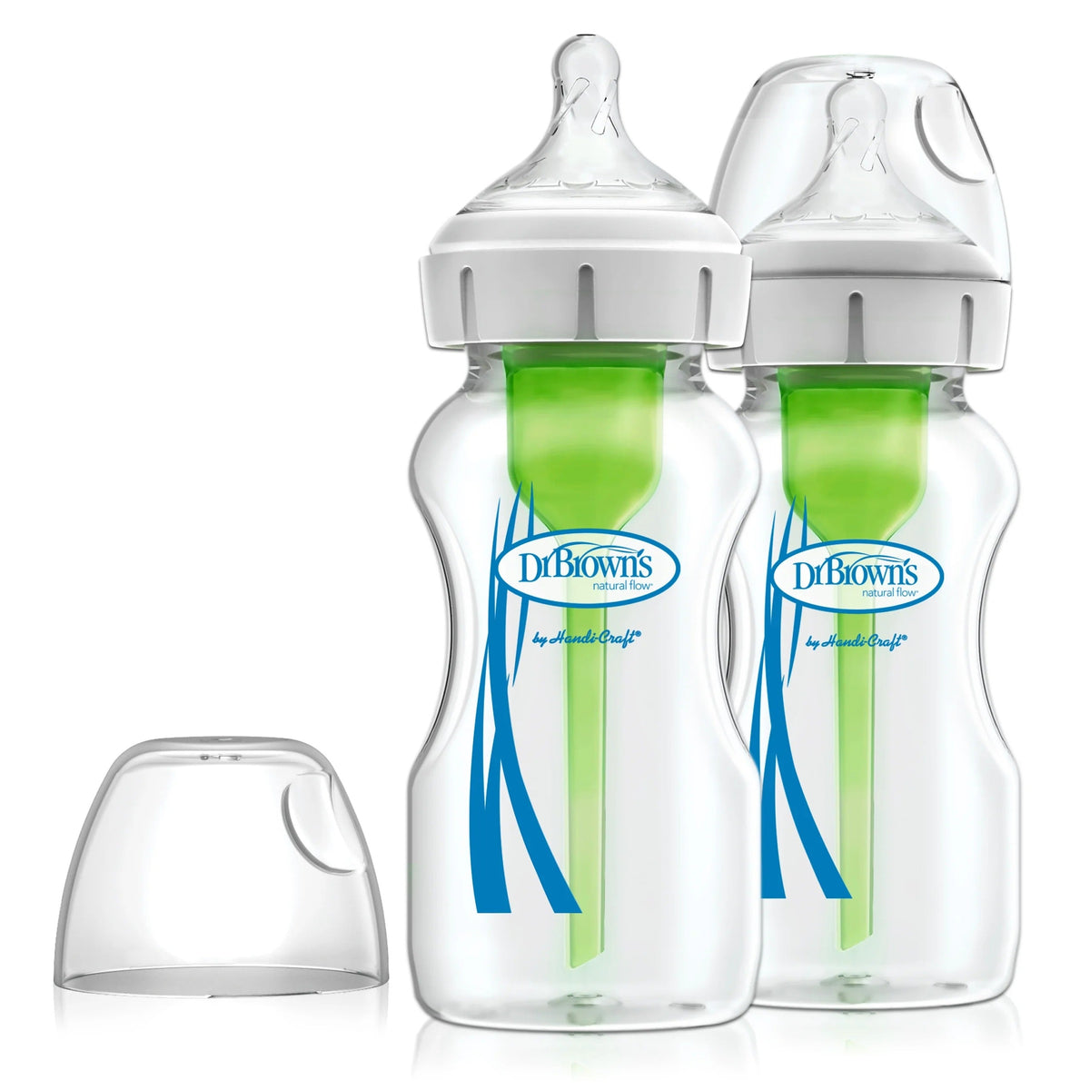 Options+ Anti-Colic Glass Wide Neck Baby Bottles