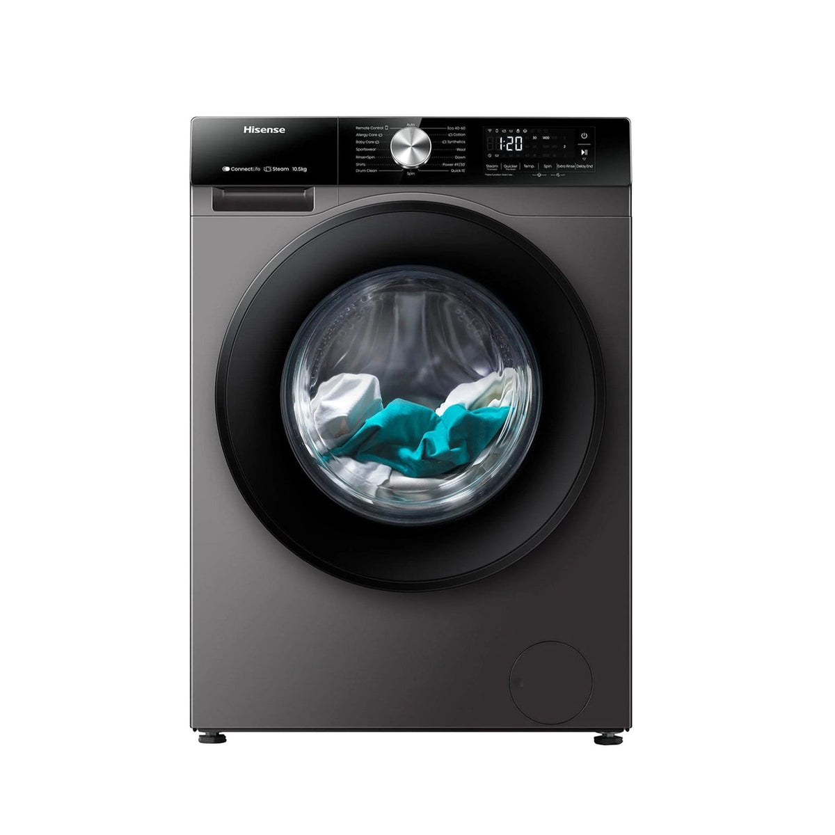 HISENSE Washer Front Load 10.5KG 1400RPM Inverter Titanium