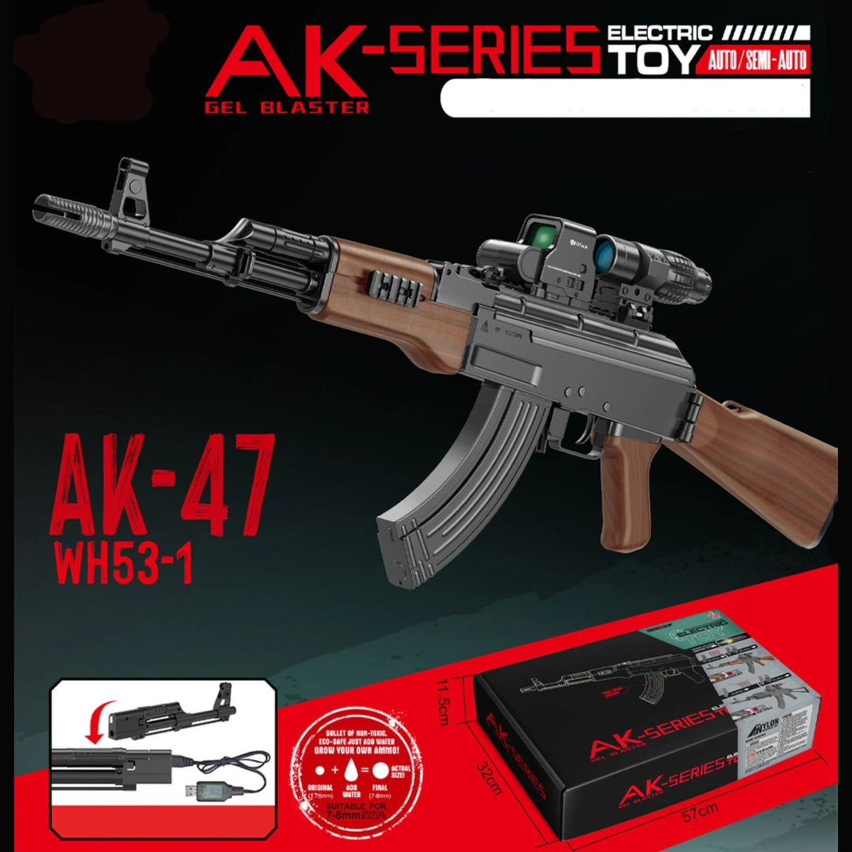 Paktat Ak-47 Electric Single Fired Water Cannon