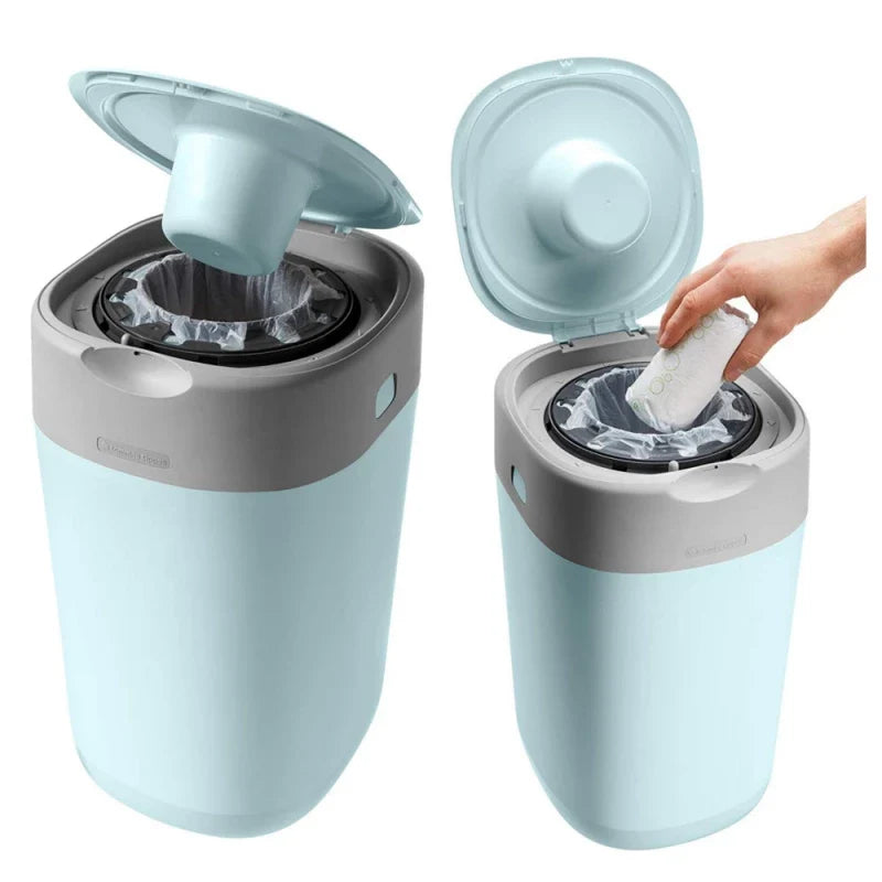 Nappies Bin Twist & Click Sky blue