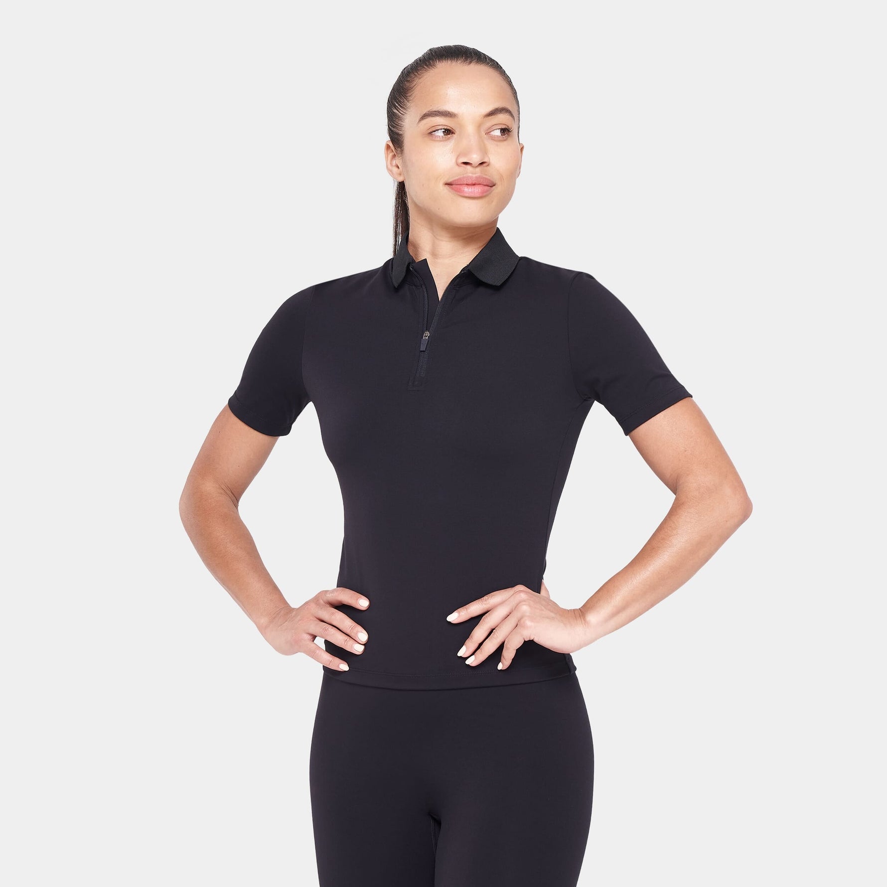 SQUATWOLF ZIP UP POLO HIGH HIP TEE