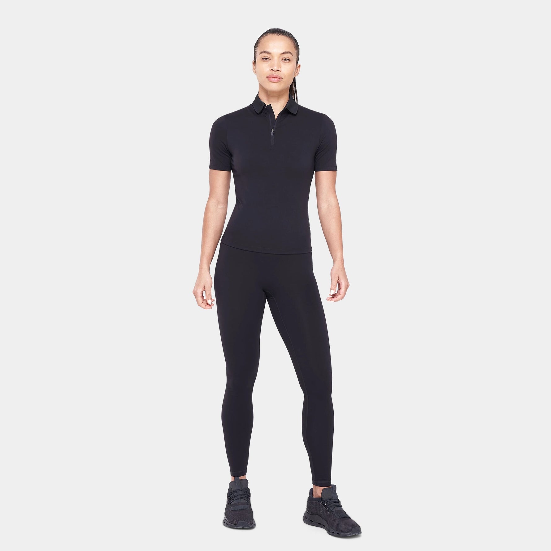 SQUATWOLF ZIP UP POLO HIGH HIP TEE