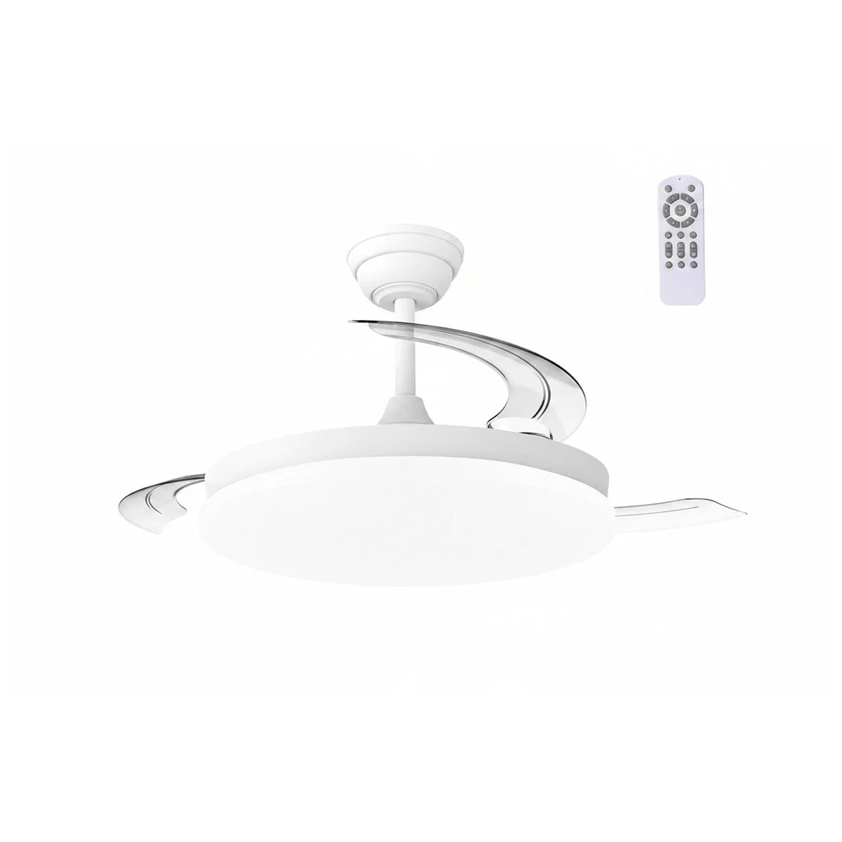 Wave Retractable Ceiling Fan 42" With remote control