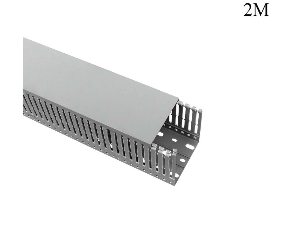 Cable Trunk | Slotted | 80x80mm | 2M | Gray