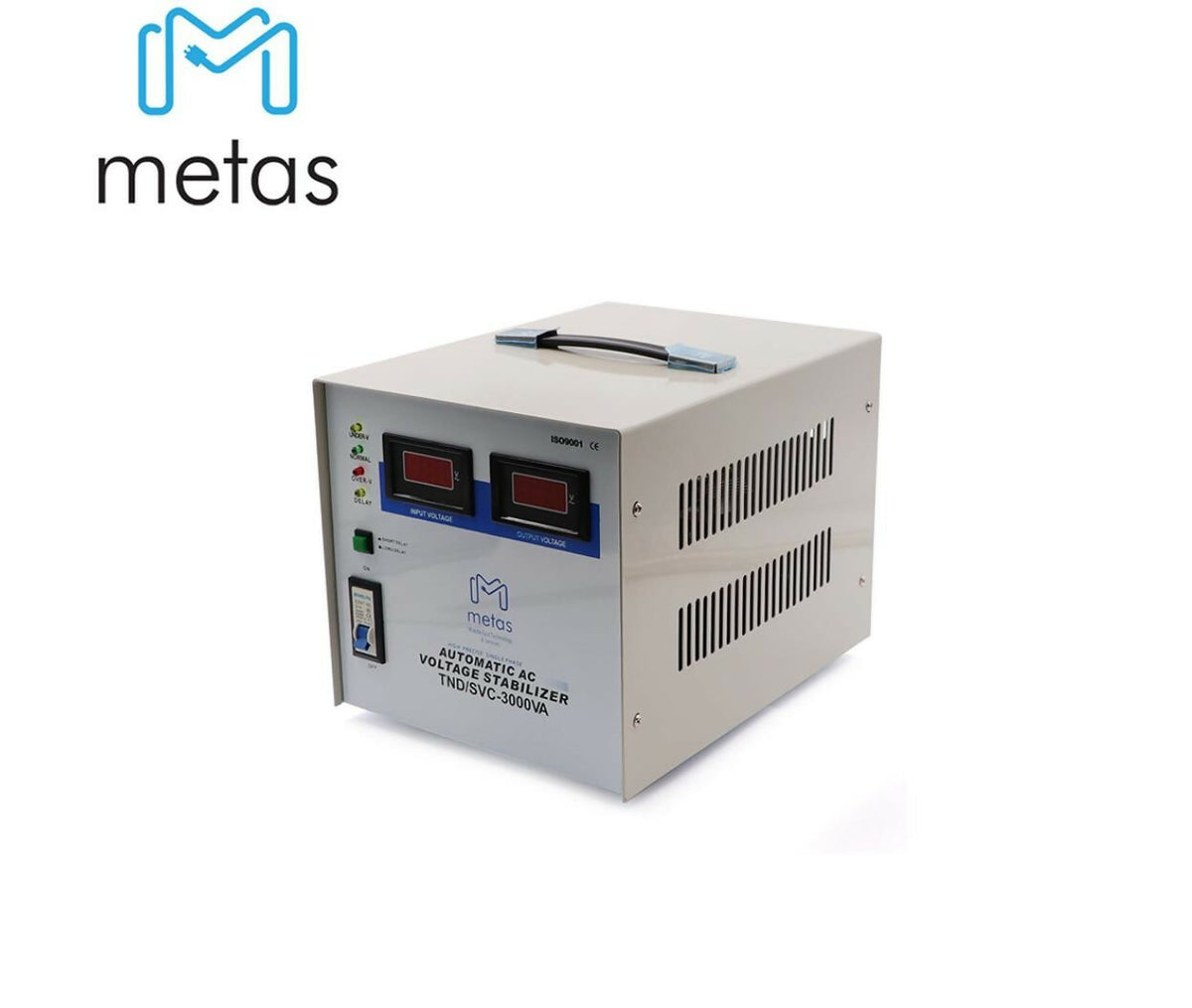 Stabilizer | Single Phase | Servo Motor | 3KVA | Digital | Metas