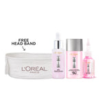 L'Oreal Paris Glycolic Bright Serum + Glycolic Bright Anti-Dark Spot UV Fluid SPF50+ + Glycolic Bright Exfoliant Peel 25ml Get Free Headband Set