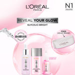 L'Oreal Paris Glycolic Bright Serum + Glycolic Bright Anti-Dark Spot UV Fluid SPF50+ + Glycolic Bright Exfoliant Peel 25ml Get Free Headband Set