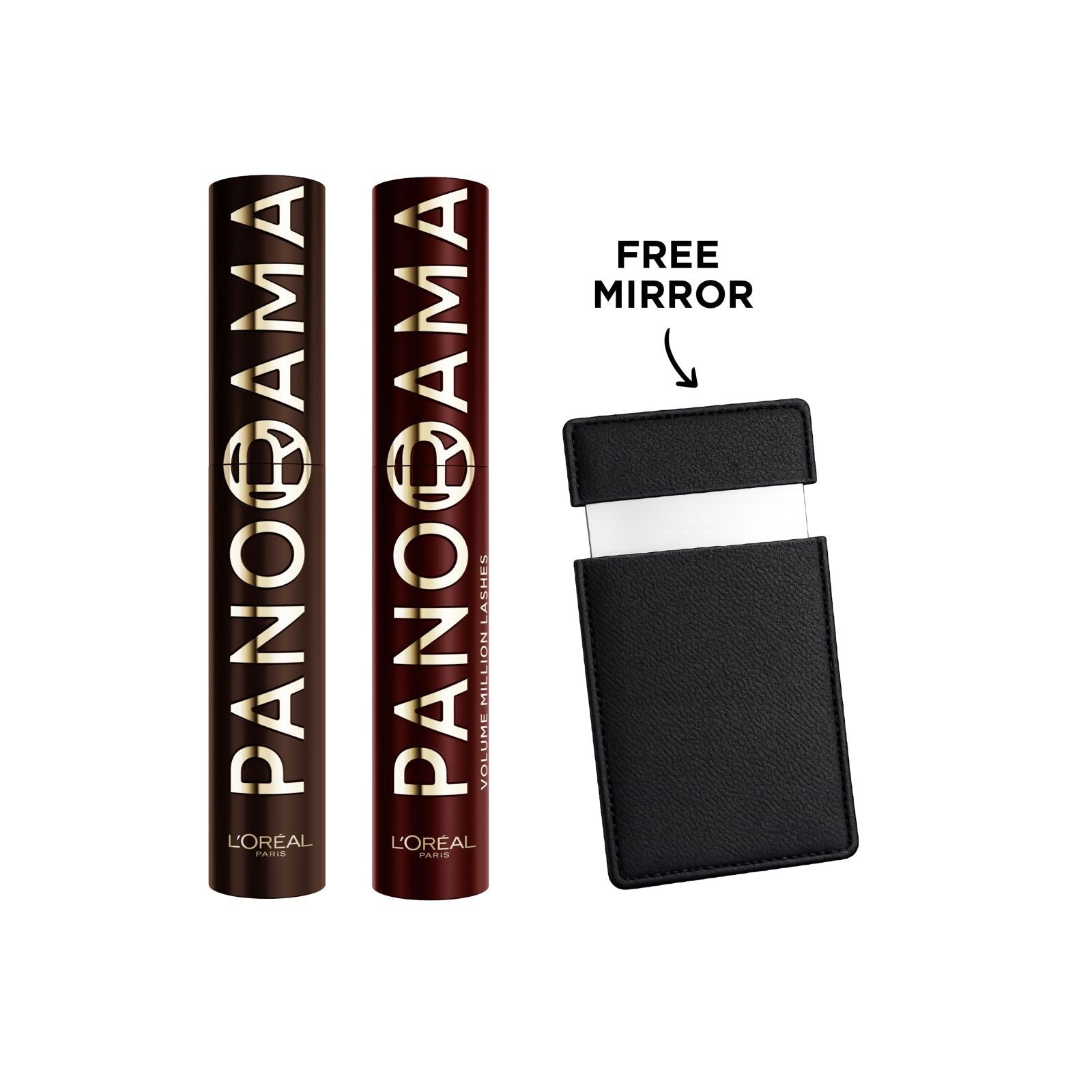 L’Oréal Paris Volume Million Lashes Panorama Mascara Brown + Burgundy Sleeved Duo Get Free Mirror 15% Off