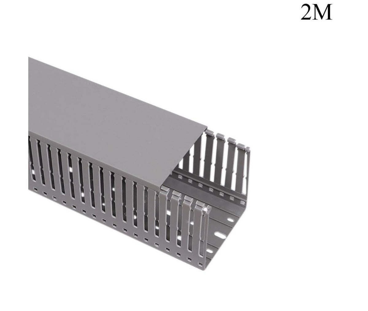 Cable Trunk | Slotted | 100x100mm | 2M | Gray