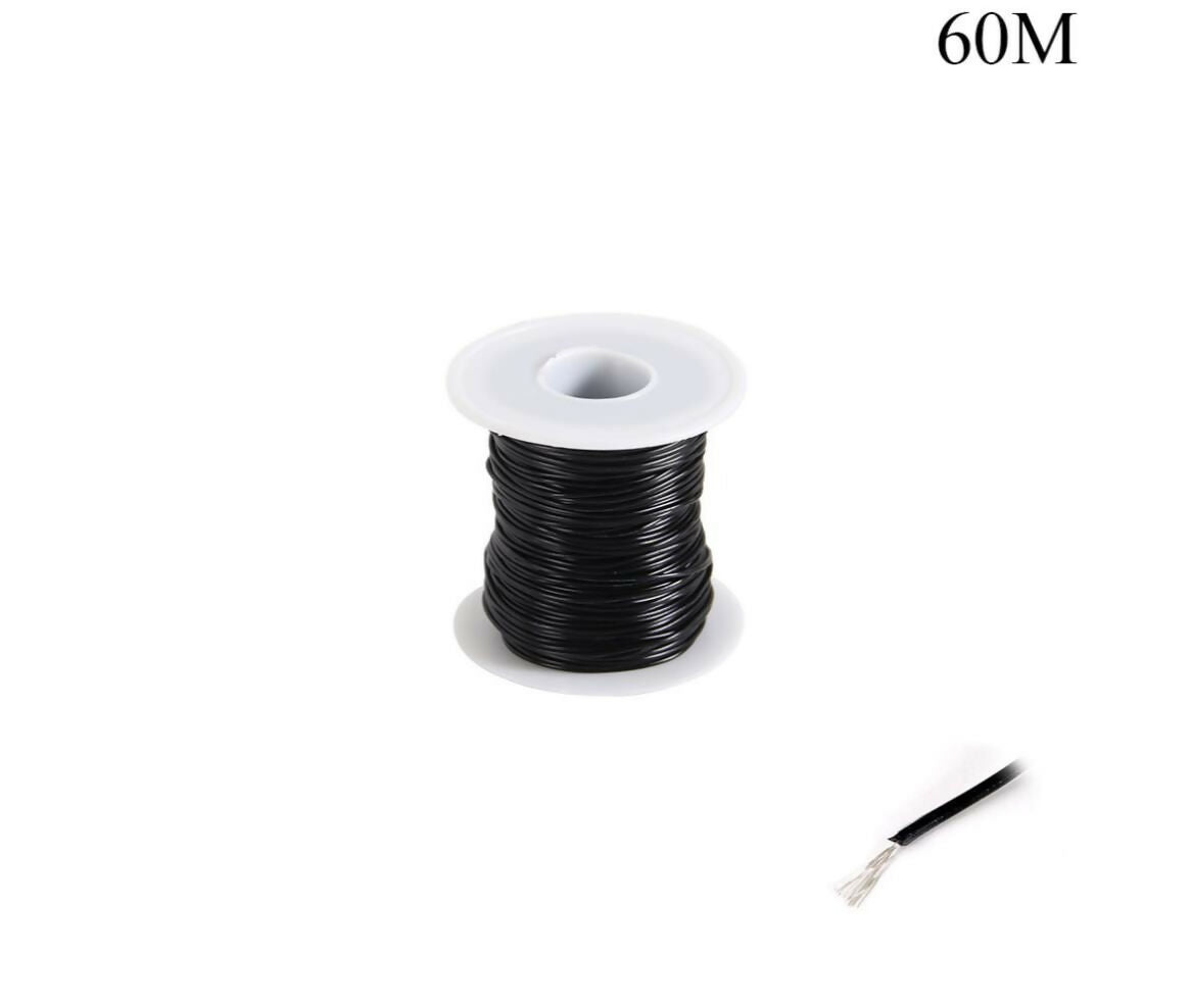Single Core Copper Wire | 0.5mm x 60M | Black