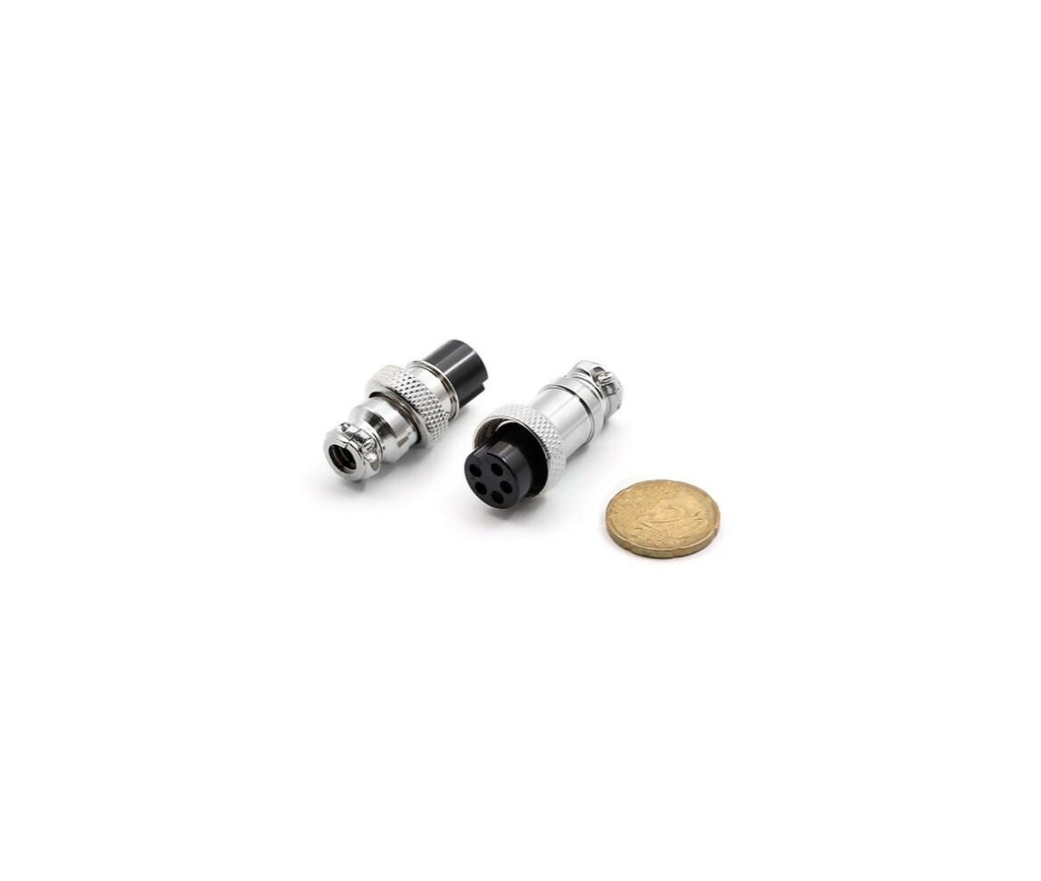 Circular Plug | Aviation Connector 5-Pin Female 16mm | Chassis Mount