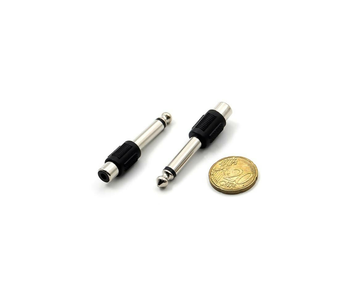 Audio Adapter | Jack Mono | Male 6.3mm - RCA Female
