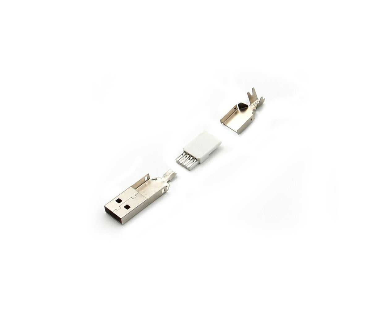 Connector | USB-A Male | Solderable | Cable Mount