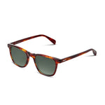 Sunglasses with tortoiseshell frame on a white background