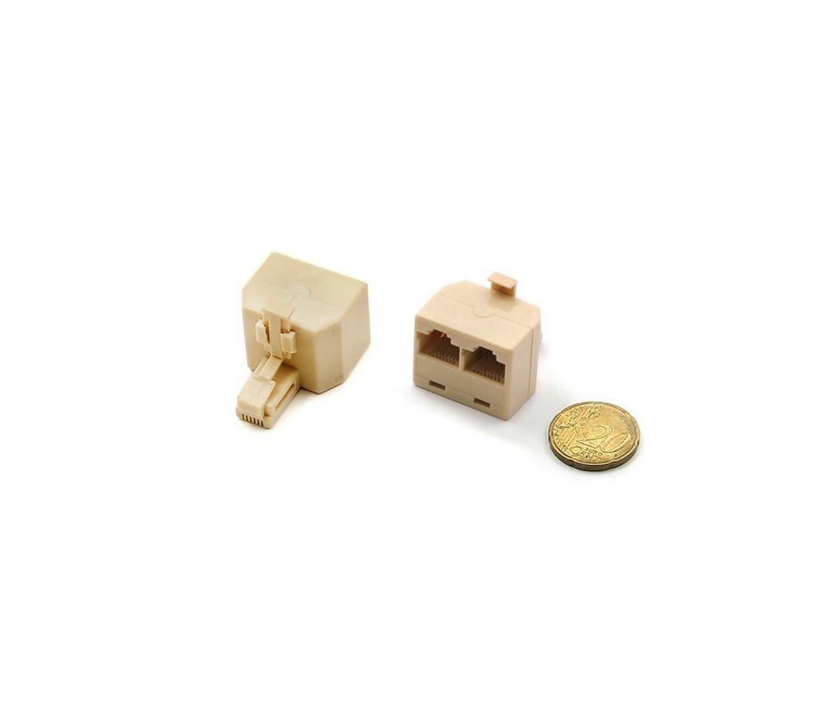 Network Connector | RJ45 Male - 2x Female