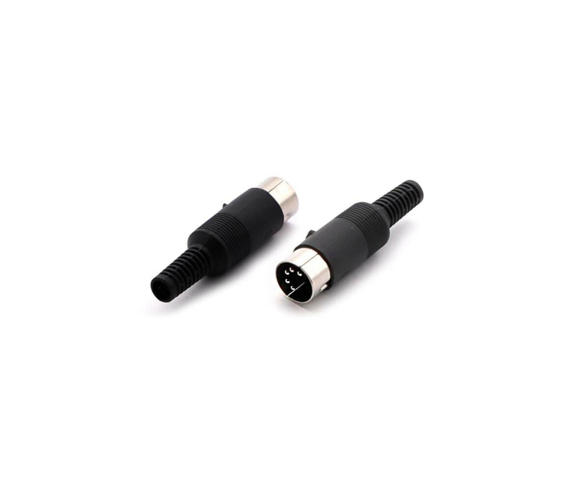 Audio Video | MIDI Connector DIN Male 5-Pin 180 Degree | Cable Mount