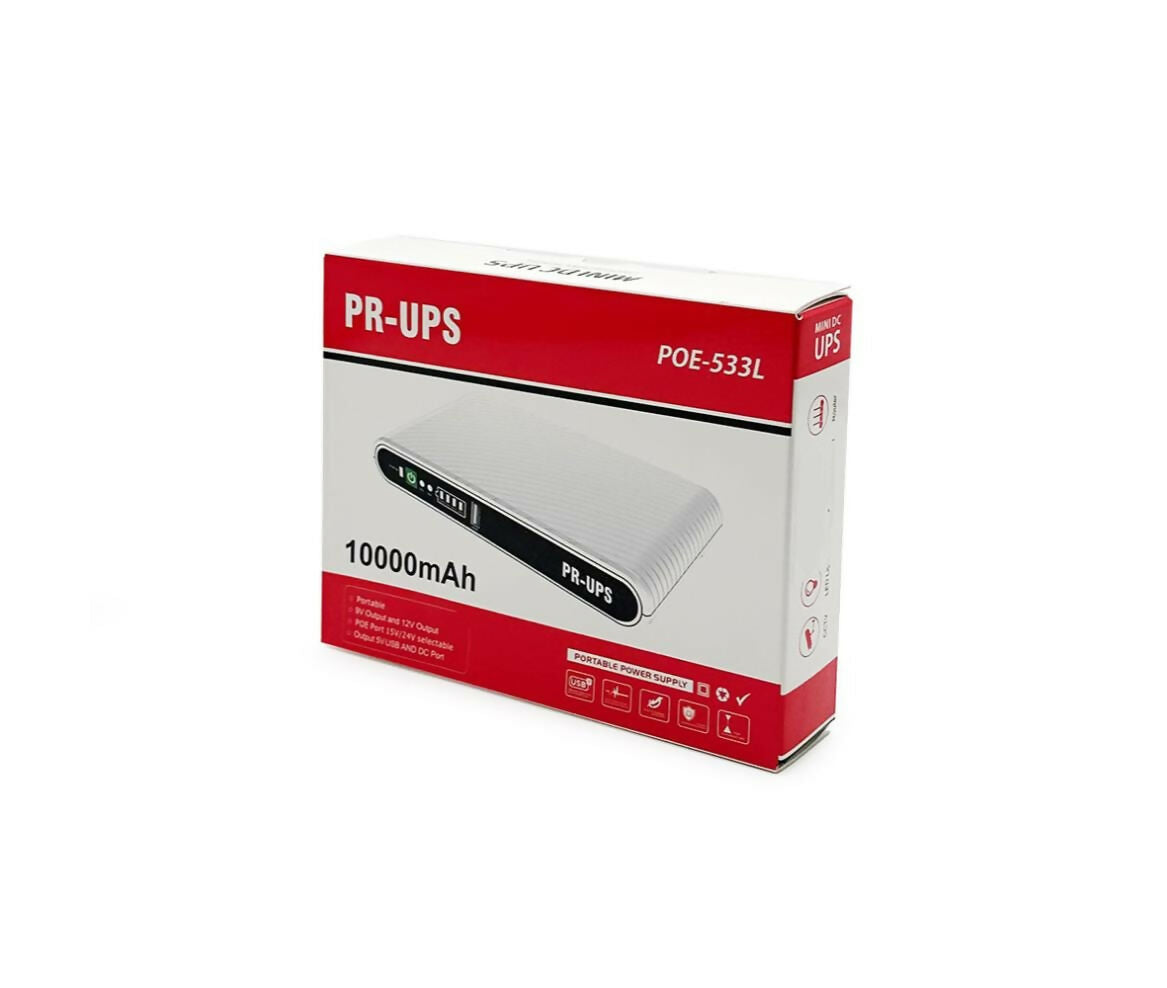 Mini UPS | DC | 5-9-12V 1A POE 15-24V | 10000mAh