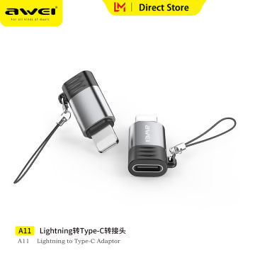 Awei Type-C To Lightning Mini Adapter Grey